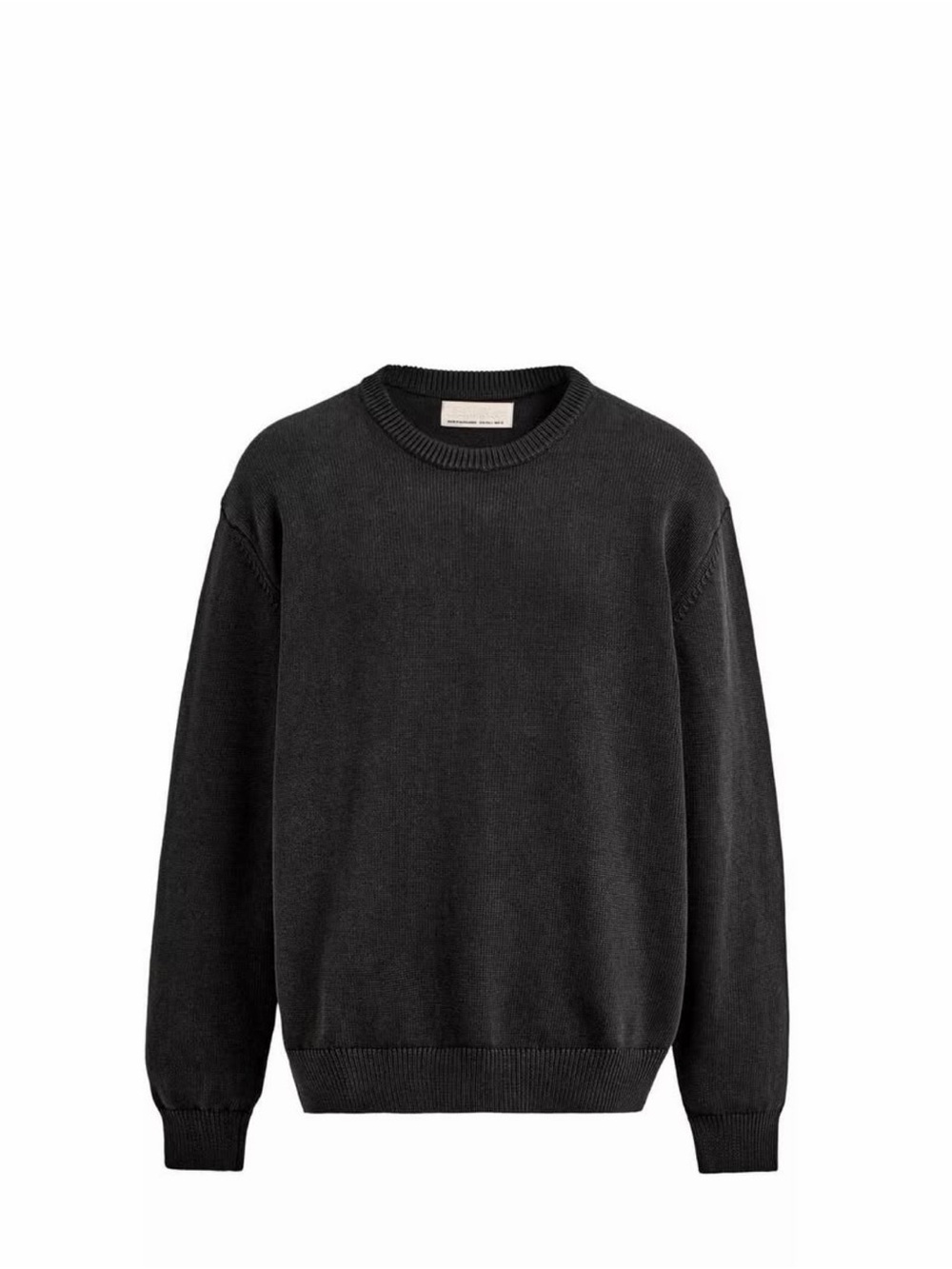 Zara Black Crewneck Knit Sweater